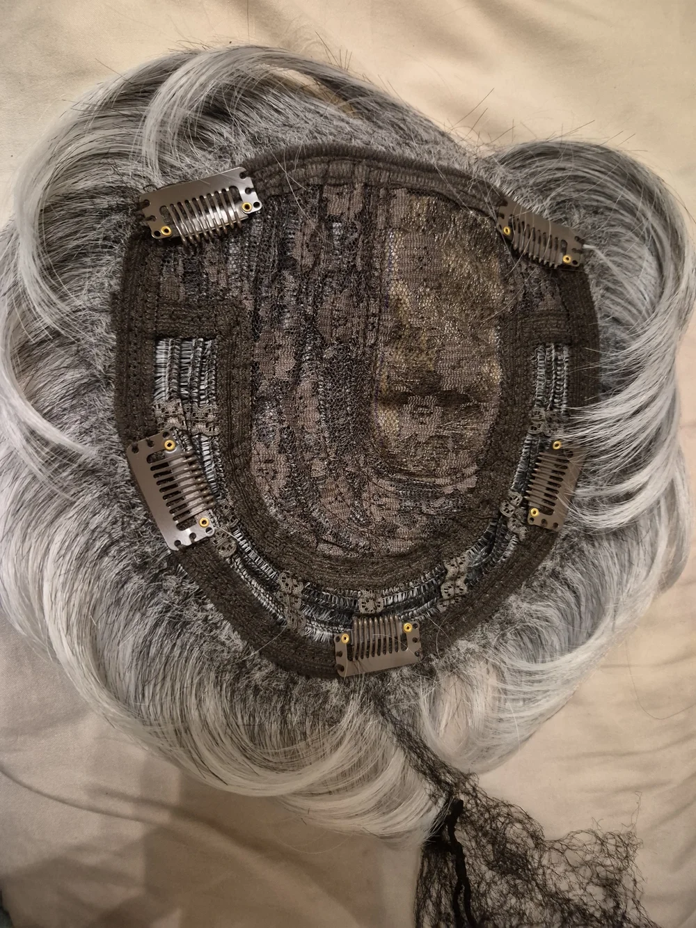 Gray Clip-In hair Topper